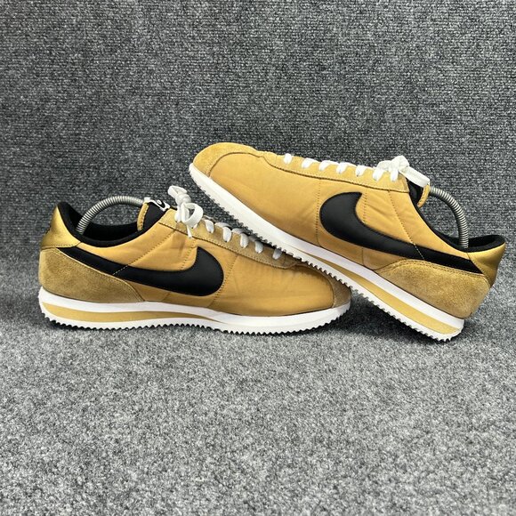Nike Cortez‎ Basic Nylon Sneakers Men\'s Size 13 Yellow Gold Suede Retro Athletic main image 12